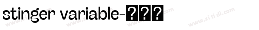 stinger variable字体转换